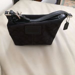 Authentic Black Vintage COACH Mini Zipper Pouch
